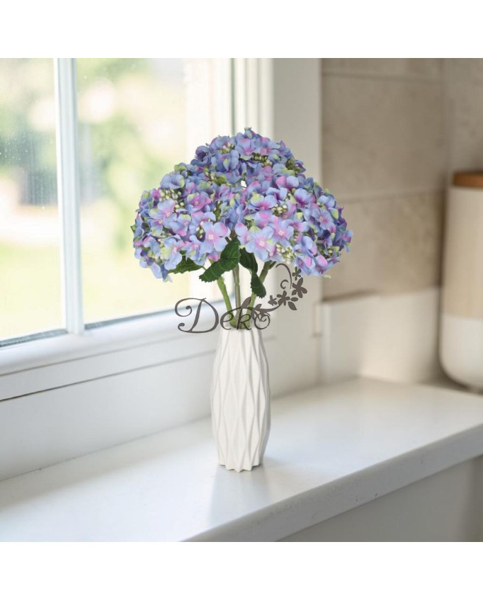 Hortensja pojedyncza sztuczne kwiaty jak żywe 42 cm