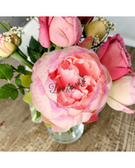 PIWONIA PEONIA GŁÓWKA DO WYRABIANIA JAK ŻYWA DUŻA 8CM SATYNOWA