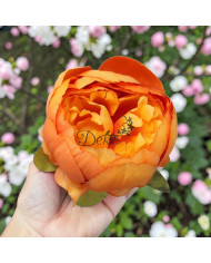PIWONIA PEONIA GŁÓWKA DO WYRABIANIA JAK ŻYWA DUŻA 8CM SATYNOWA