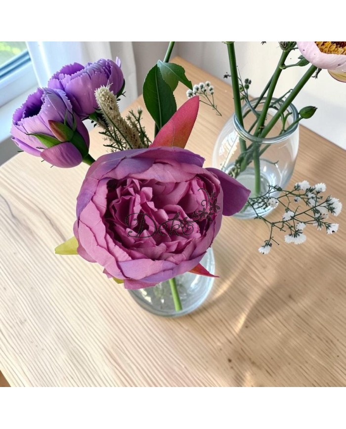 PIWONIA PEONIA GŁÓWKA DO WYRABIANIA JAK ŻYWA DUŻA 8CM SATYNOWA