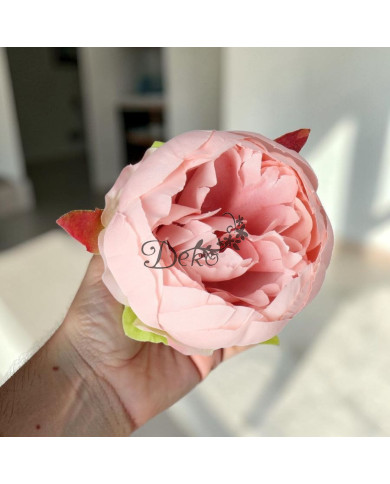 PIWONIA PEONIA GŁÓWKA DO WYRABIANIA JAK ŻYWA DUŻA 8CM SATYNOWA