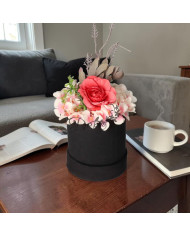 Flower box pudełko welurowe 13 cm dekoracja prezent