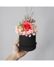 Flower box pudełko welurowe 13 cm dekoracja prezent