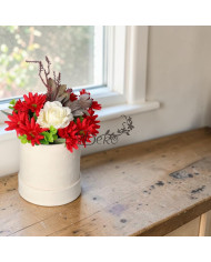 Flower box pudełko welurowe 13 cm dekoracja prezent