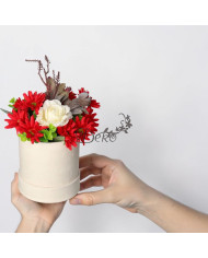 Flower box pudełko welurowe 13 cm dekoracja prezent