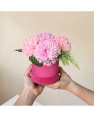 Flower box pudełko welurowe 15 cm dekoracja prezent