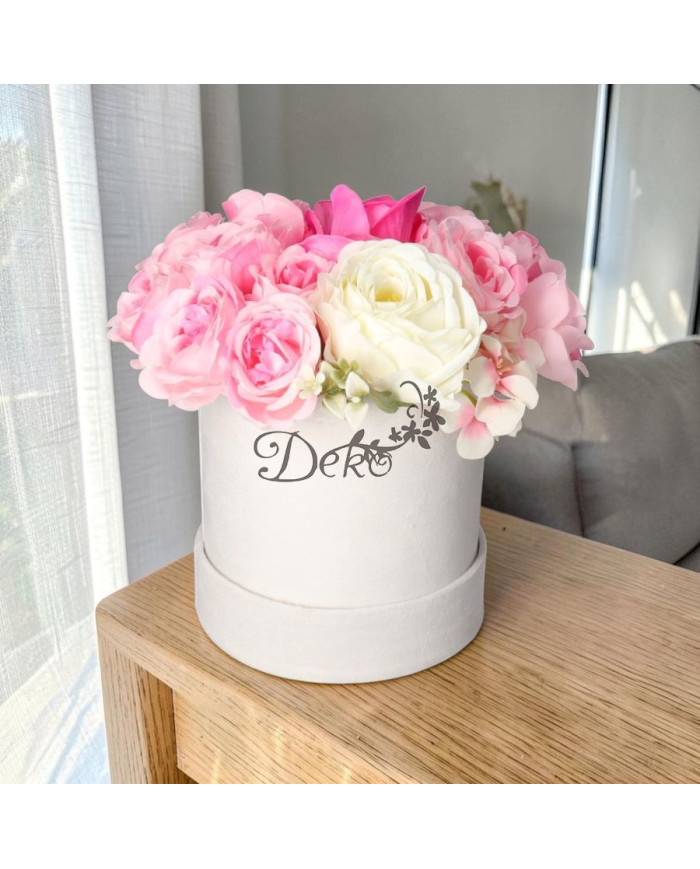 Flower box pudełko welurowe 15 cm dekoracja prezent