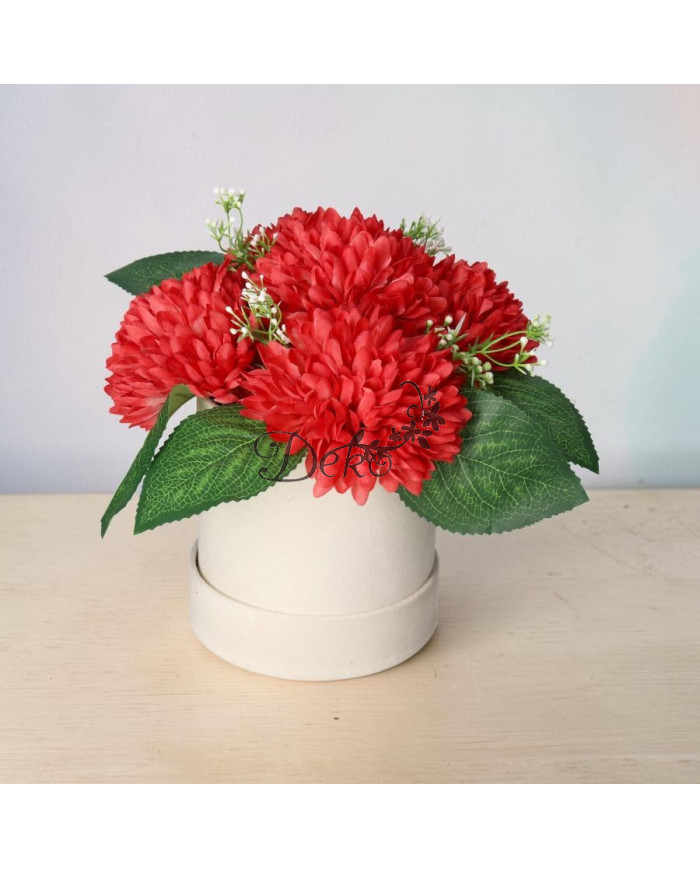 Flower box pudełko welurowe 15 cm dekoracja prezent