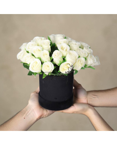 Flower box pudełko welurowe 15 cm dekoracja prezent