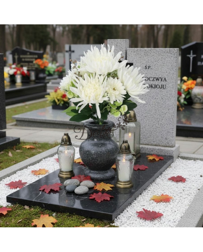CHRYZANTEMA W BUKIECIE SZTUCZNE KWIATY JAK ŻYWE 46CM DUŻY BUKIET