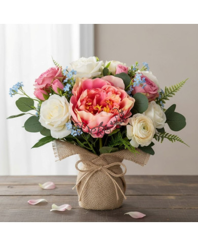 Piwonia peonia główka do wyrabiania 11 cm sztuczne kwiaty