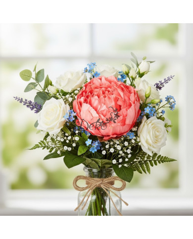 Piwonia peonia główka do wyrabiania 11 cm sztuczne kwiaty premium