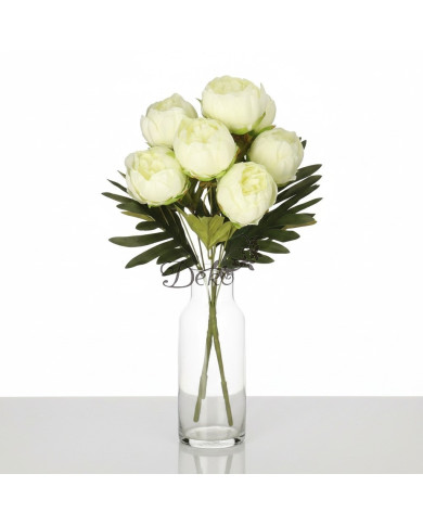 Piwonia peonia sztuczne kwiaty w bukiecie 44cm 7główek