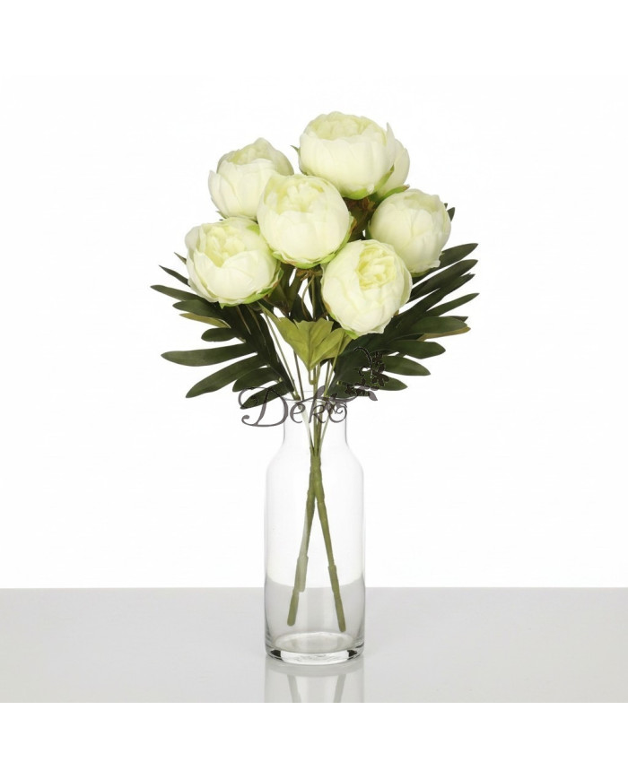 Piwonia peonia sztuczne kwiaty w bukiecie 44cm 7główek