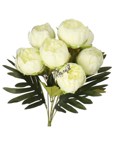 Piwonia peonia sztuczne kwiaty w bukiecie 44cm 7główek