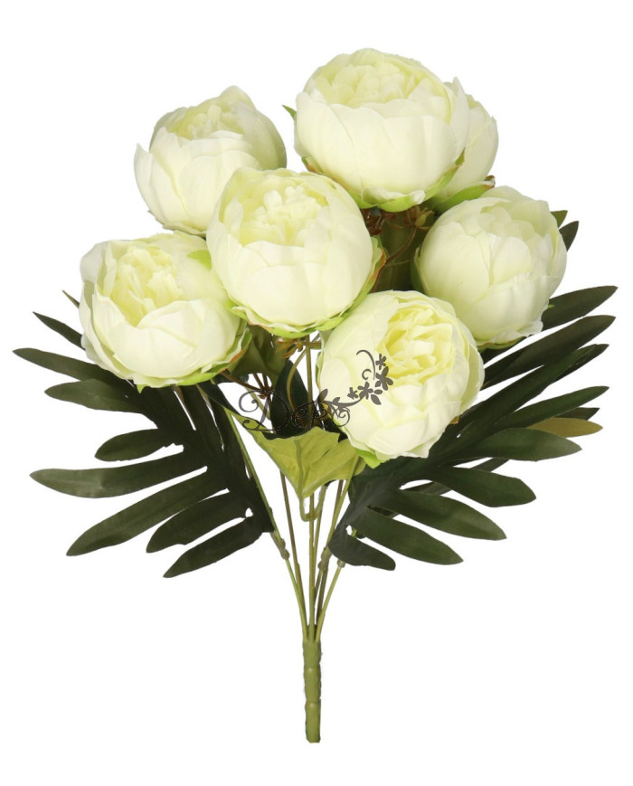 Piwonia peonia sztuczne kwiaty w bukiecie 44cm 7główek
