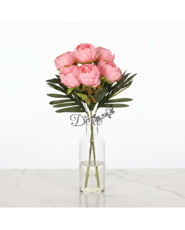 Piwonia peonia sztuczne kwiaty w bukiecie 44cm 7główek