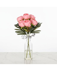 Piwonia peonia sztuczne kwiaty w bukiecie 44cm 7główek