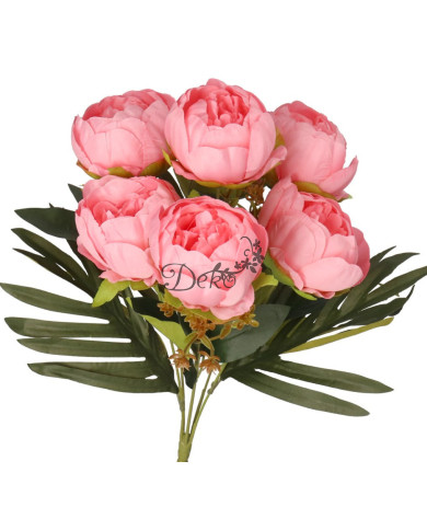 Piwonia peonia sztuczne kwiaty w bukiecie 44cm 7główek