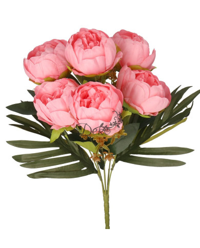 Piwonia peonia sztuczne kwiaty w bukiecie 44cm 7główek