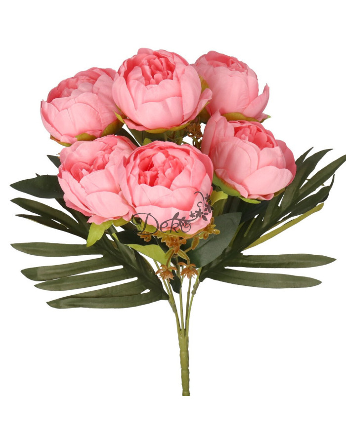 Piwonia peonia sztuczne kwiaty w bukiecie 44cm 7główek
