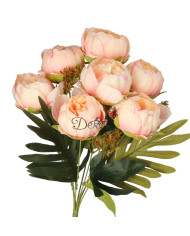 Piwonia peonia sztuczne kwiaty w bukiecie 44cm 7główek