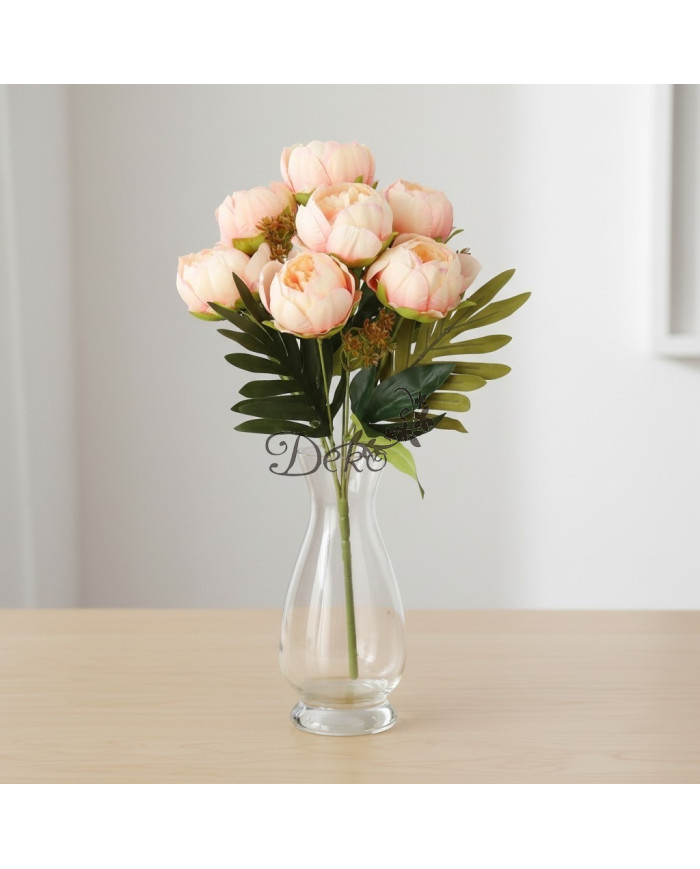 Piwonia peonia sztuczne kwiaty w bukiecie 44cm 7główek