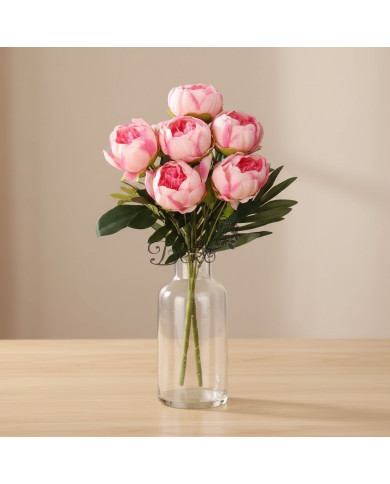 Piwonia peonia sztuczne kwiaty w bukiecie 44cm 7główek