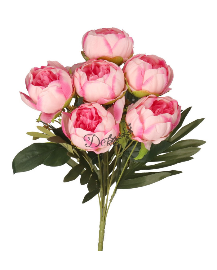 Piwonia peonia sztuczne kwiaty w bukiecie 44cm 7główek