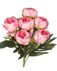 Piwonia peonia sztuczne kwiaty w bukiecie 44cm 7główek