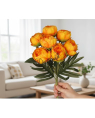 Piwonia peonia sztuczne kwiaty w bukiecie 44cm 7główek