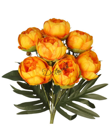 Piwonia peonia sztuczne kwiaty w bukiecie 44cm 7główek