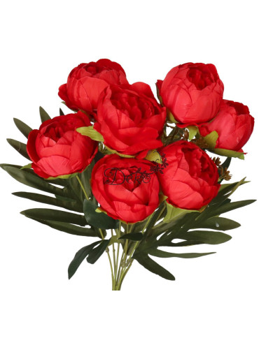 Piwonia peonia sztuczne kwiaty w bukiecie 44cm 7główek