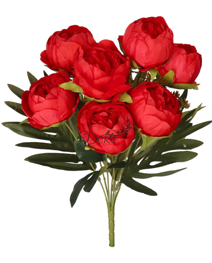 Piwonia peonia sztuczne kwiaty w bukiecie 44cm 7główek