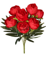 Piwonia peonia sztuczne kwiaty w bukiecie 44cm 7główek