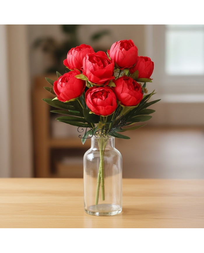 Piwonia peonia sztuczne kwiaty w bukiecie 44cm 7główek