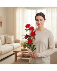 Goździk goździki jak żywe sztuczne kwiaty 5 główek 68cm