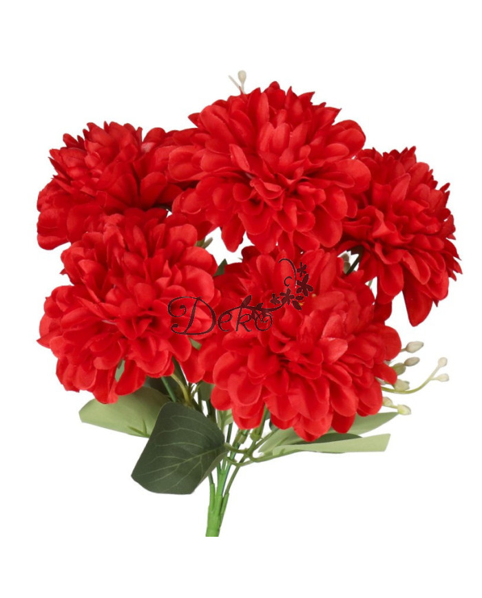 Dalia w bukiecie sztuczne kwiaty jak żywe 30cm 5 główek
