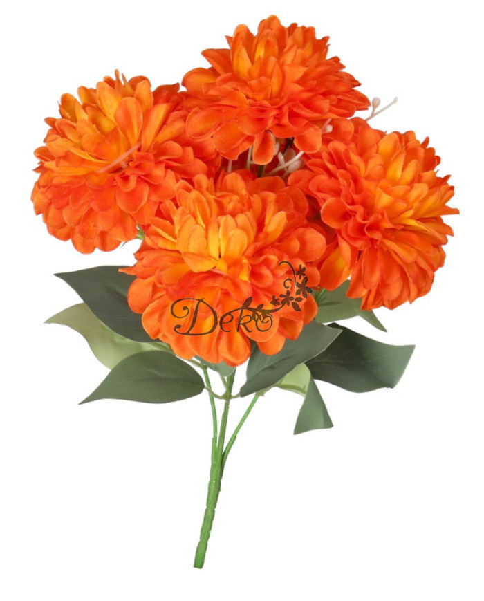 Dalia w bukiecie sztuczne kwiaty jak żywe 30cm 5 główek