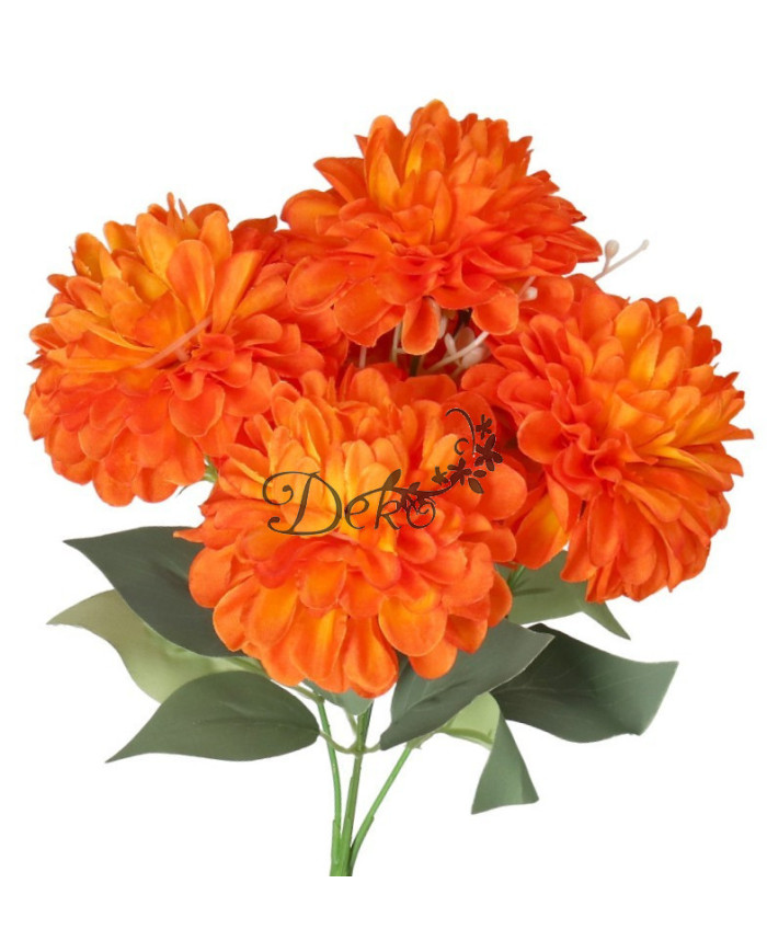 Dalia w bukiecie sztuczne kwiaty jak żywe 30cm 5 główek