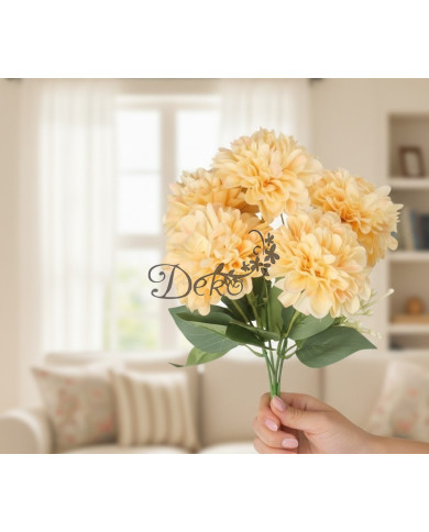 Dalia w bukiecie sztuczne kwiaty jak żywe 30cm 5 główek