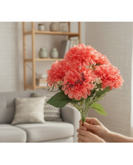 Dalia w bukiecie sztuczne kwiaty jak żywe 30cm 5 główek