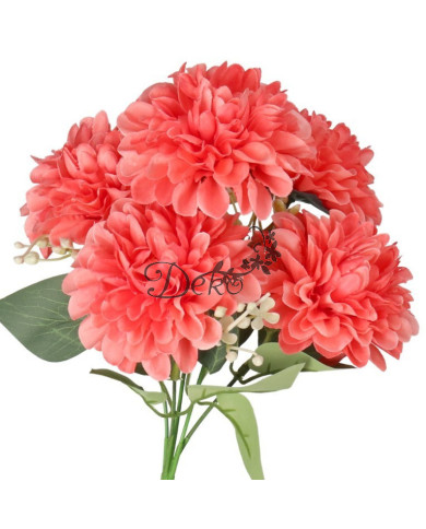 Dalia w bukiecie sztuczne kwiaty jak żywe 30cm 5 główek