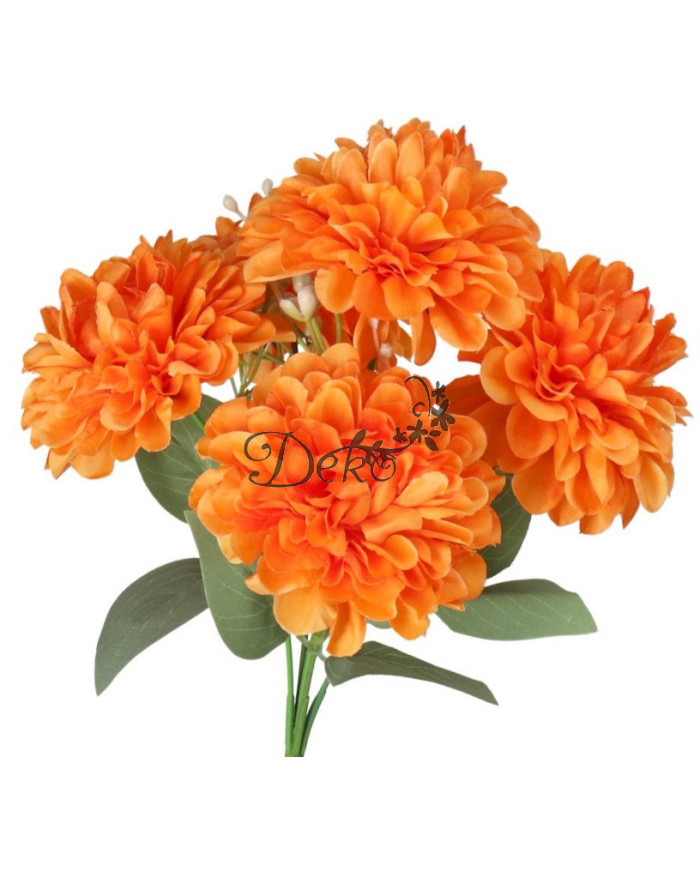 Dalia w bukiecie sztuczne kwiaty jak żywe 30cm 5 główek