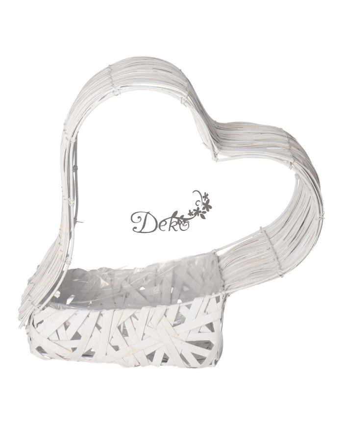 Doniczka drewniana do kompozycji stroika serce 36 cm
