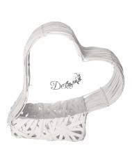 Doniczka drewniana do kompozycji stroika serce 36 cm