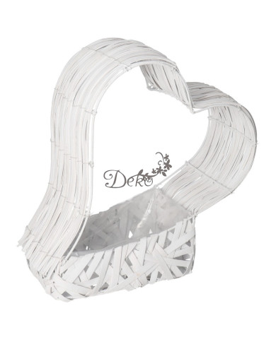 Doniczka drewniana do kompozycji stroika serce 36 cm
