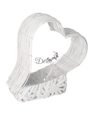 Doniczka drewniana do kompozycji stroika serce 36 cm