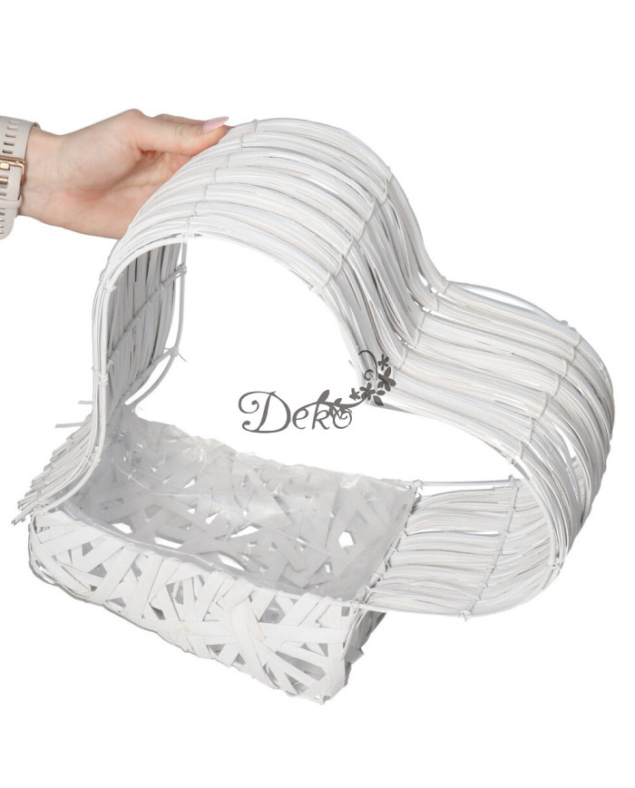 Doniczka drewniana do kompozycji stroika serce 36 cm