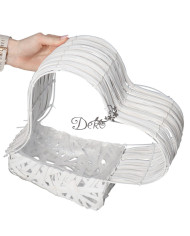 Doniczka drewniana do kompozycji stroika serce 36 cm